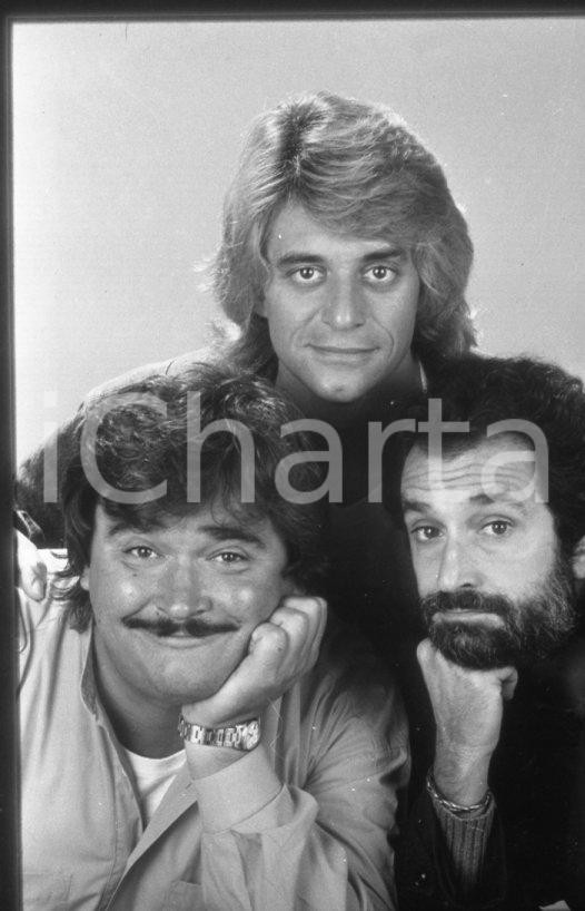 Fotografia d epoca originale 1980ca CABARET il trio deI GATTI DI VICOLO MIRACOLI NEGATIVO ORIGINALE 1 1
