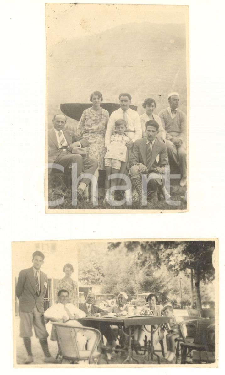 Fotografia d epoca originale 1928 TARTAVALLE / VALSASSINA Famiglia in villeggiatura Lotto 2 foto 8x5 cm 1