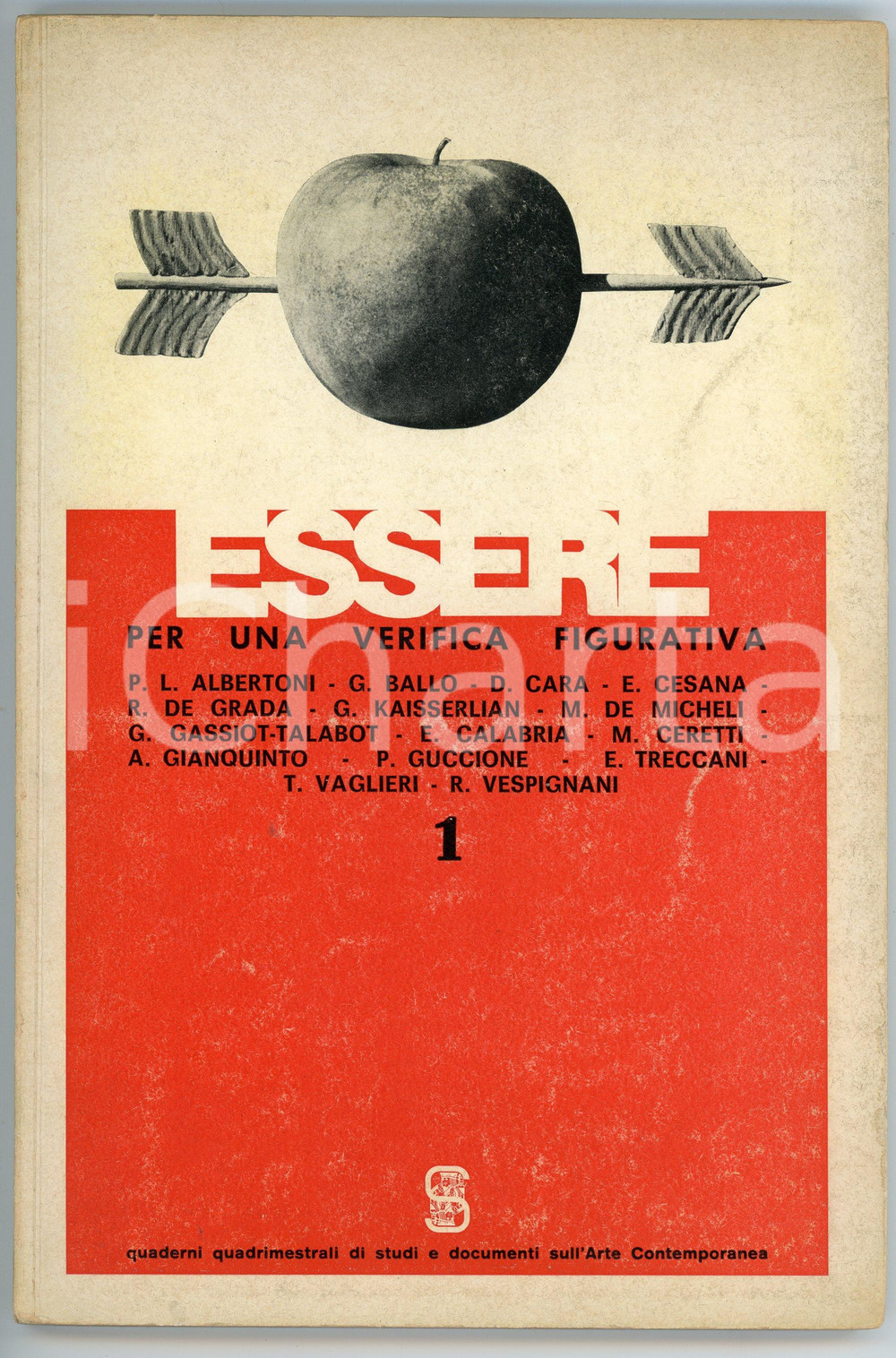 Giornale, rivista storica 1966 ESSERE Anno I n. 1 Per una verifica figurativa  Rivista ARTE CONTEMPORANEA 1