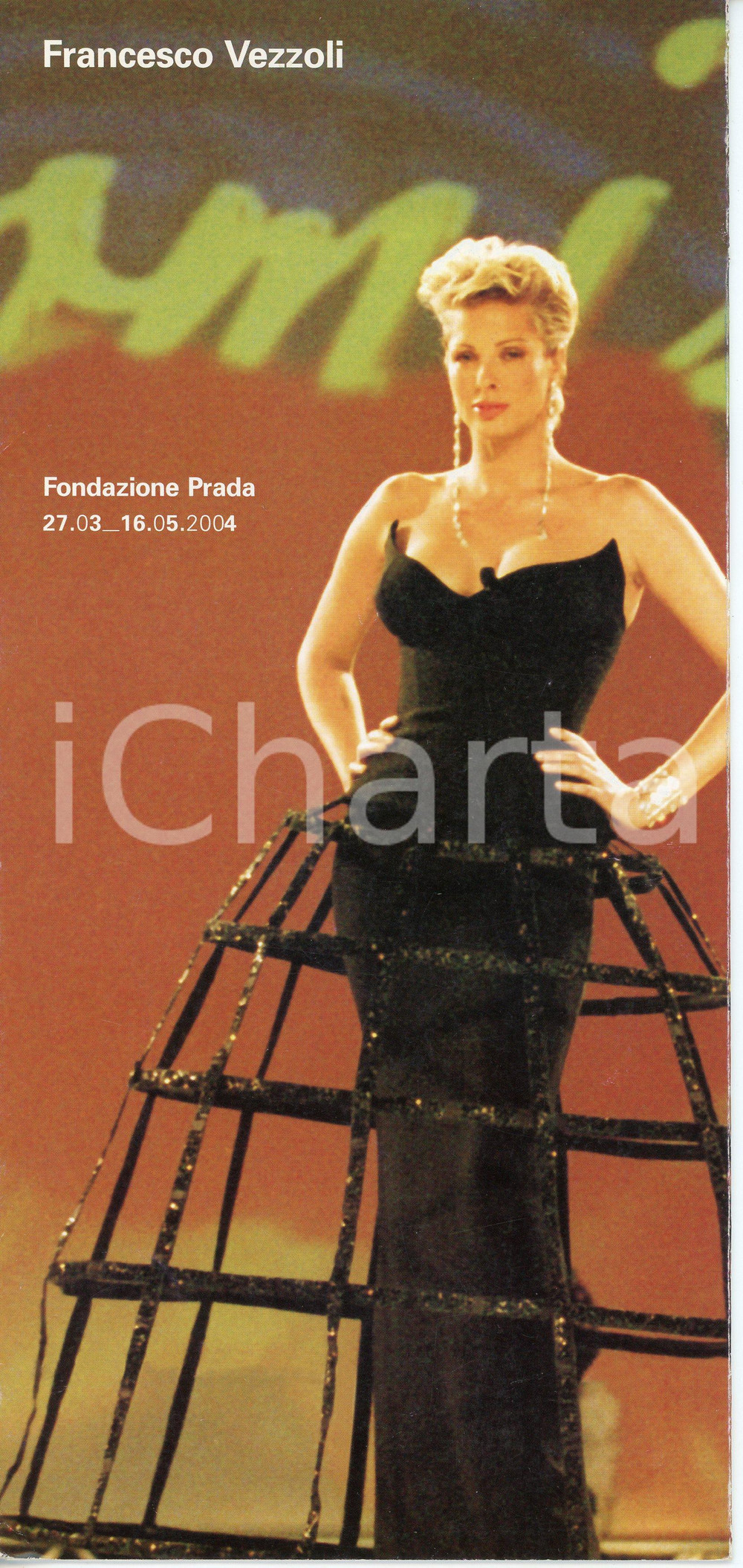 Oggetto da collezione cartaceo 2004 MILANO Fondazione Prada  Francesco VEZZOLI Trilogia della morte Pieghevole 1