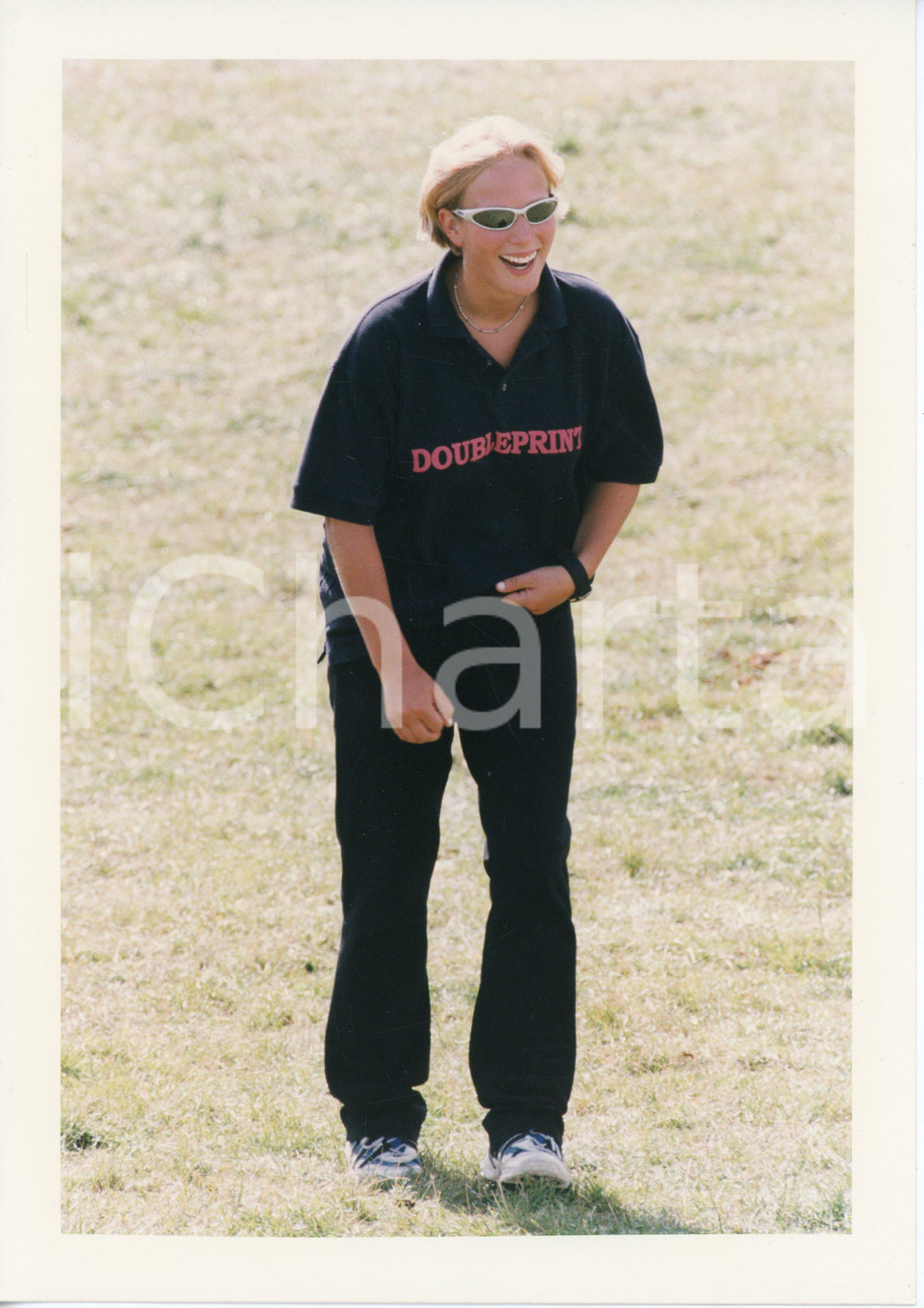 Fotografia d epoca originale 1998 GATCOMBE PARK HORSE TRIALS Zara PHILLIPS Portrait  Photo 21x29 cm 1