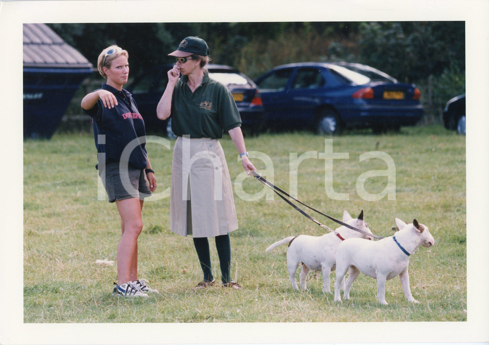 Fotografia d epoca originale 1998 GATCOMBE PARK HORSE TRIALS Princess Anne  Zara PHILLIPS Photo 29x21 cm 1