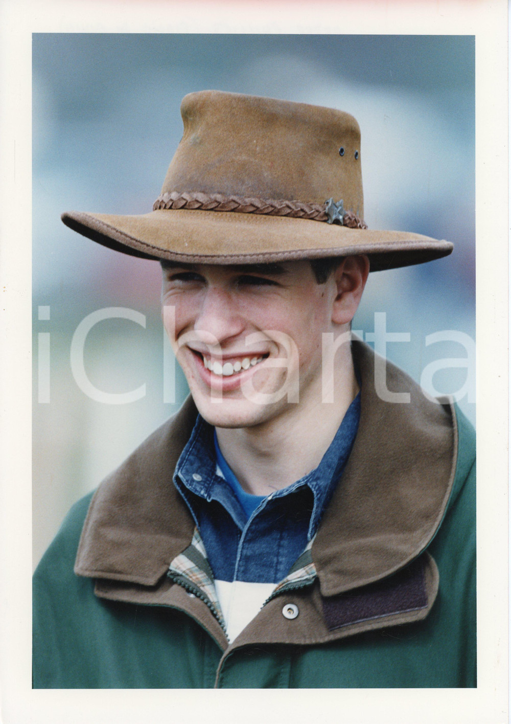 Fotografia d epoca originale 1996 GATCOMBE PARK HORSE TRIALS Peter PHILLIPS Portrait  Photo 21x29 cm 1 1