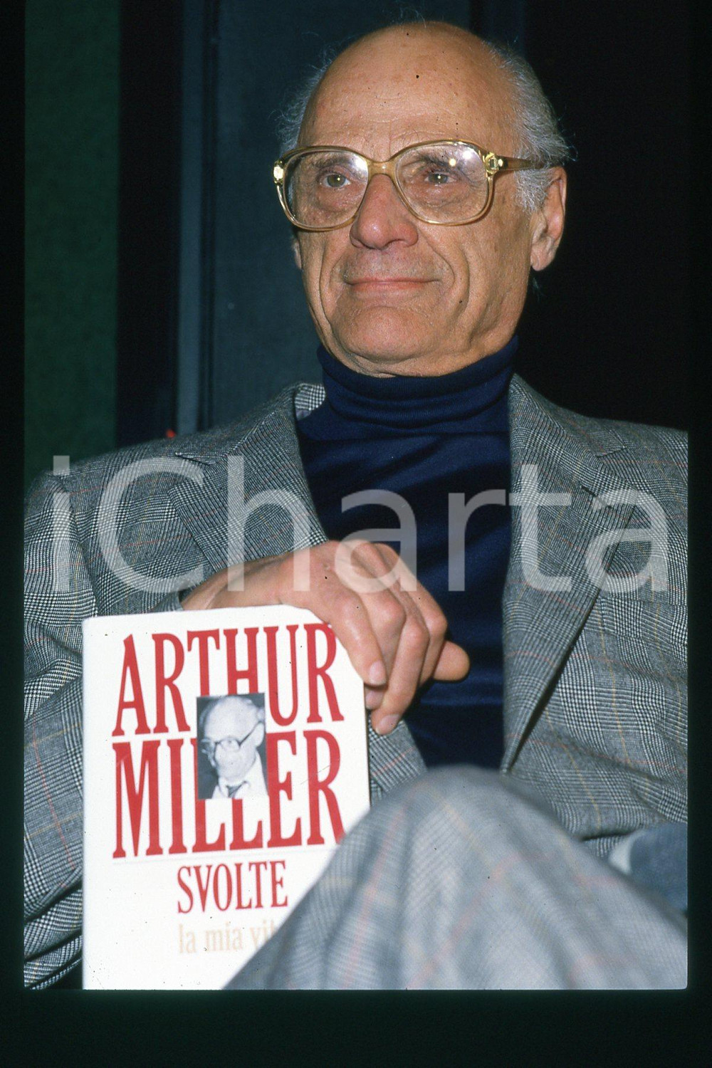 Fotografia d epoca originale 35mm vintage slide 1988 CULTURE Actor and writter Arthur MILLER  Svolte 5 1