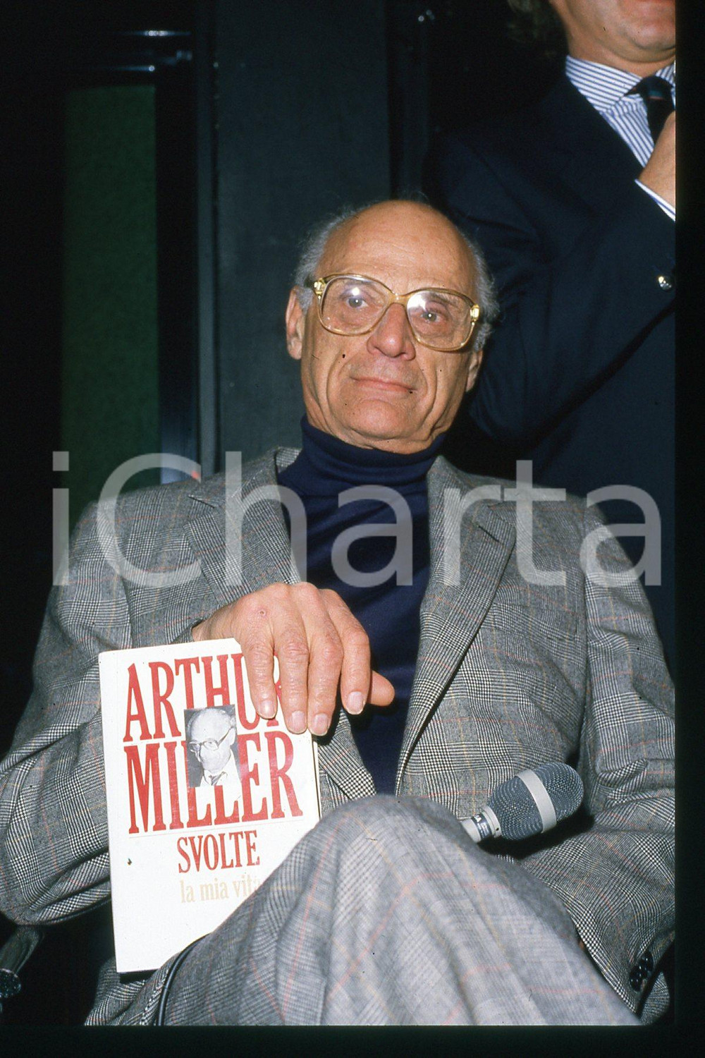 Fotografia d epoca originale 35mm vintage slide 1988 CULTURE Actor and writter Arthur MILLER  Svolte 4 1