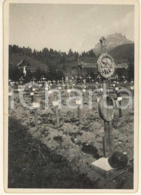 Fotografia d epoca originale 1931 DOLOMITI  PASSO PORDOI  Cimitero di guerra WW1 Foto 6x9 cm 1