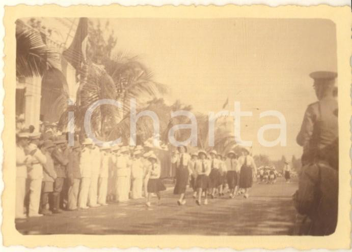 Fotografia d epoca originale 1935 AOI MOGADISCIO SOMALIA Rivista dell 11 Novembre  Giovani italiane FOTO 9x6 1