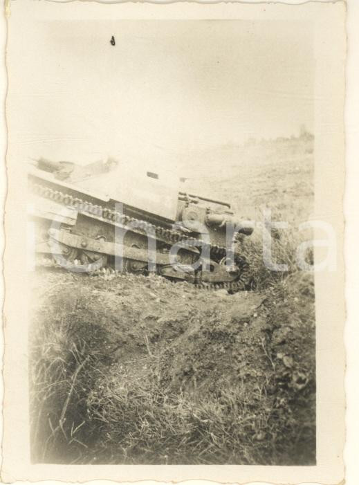 Fotografia d epoca originale 1936 AOI SOMALIA Carro armato d assalto italiano nella zona di MONDO Foto 6x9 cm 1