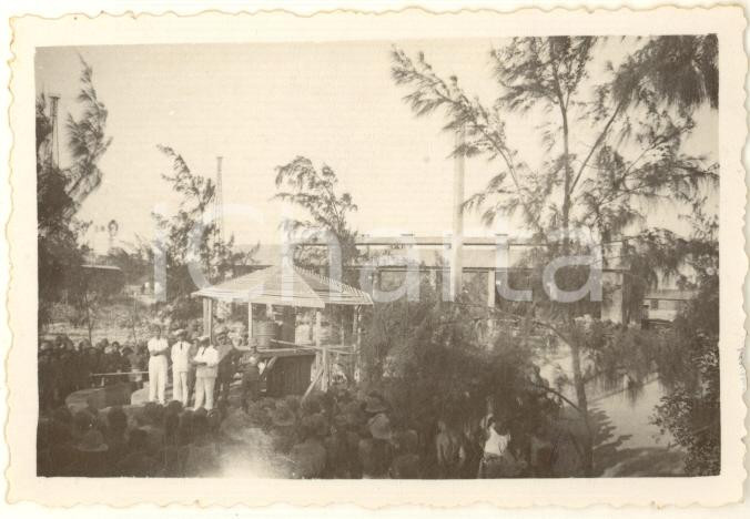Fotografia d epoca originale 5 Marzo 1936 SOMALIA  Commemorazione sbarco a Mogadiscio Foto 9x6 cm 1