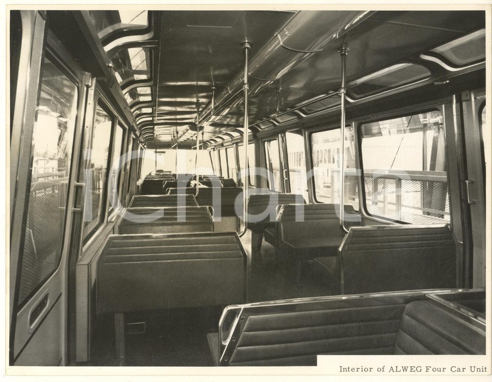 Fotografia d epoca originale 1962 SEATTLE USA ALWEG Monorail  Interior  Photo 24x18 cm 1
