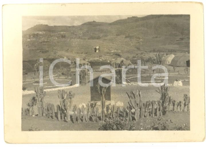 Fotografia d epoca originale 1936 AOI DESSIE  ETIOPIA Accampamento italiano  Compagnia Telegrafisti FOTO 9x6 1