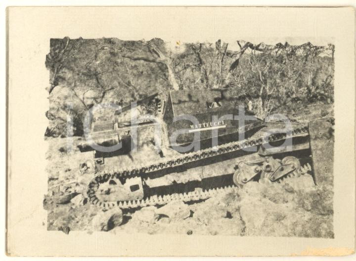 Fotografia d epoca originale 1936 AOI Guerra d ETIOPIA Carro armato italiano Matteucci Foto 9x6 cm 1