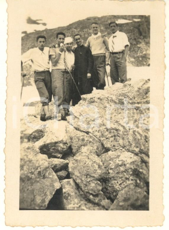 Fotografia d epoca originale 1936 CRISSOLO CN Escursionisti al vallone di Prato Fiorito Foto 7x10 cm 1