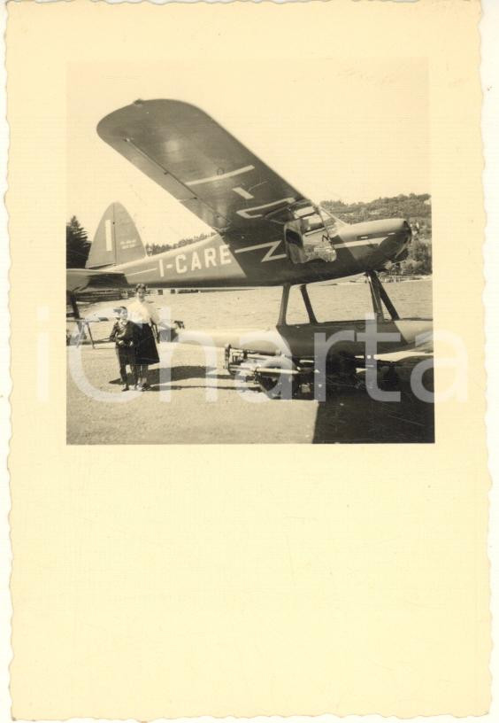 Fotografia d epoca originale 1950 ca ITALIA AVIAZIONE  Monomotore AERMACCHI MB 308 Foto animata 6x9 cm 1