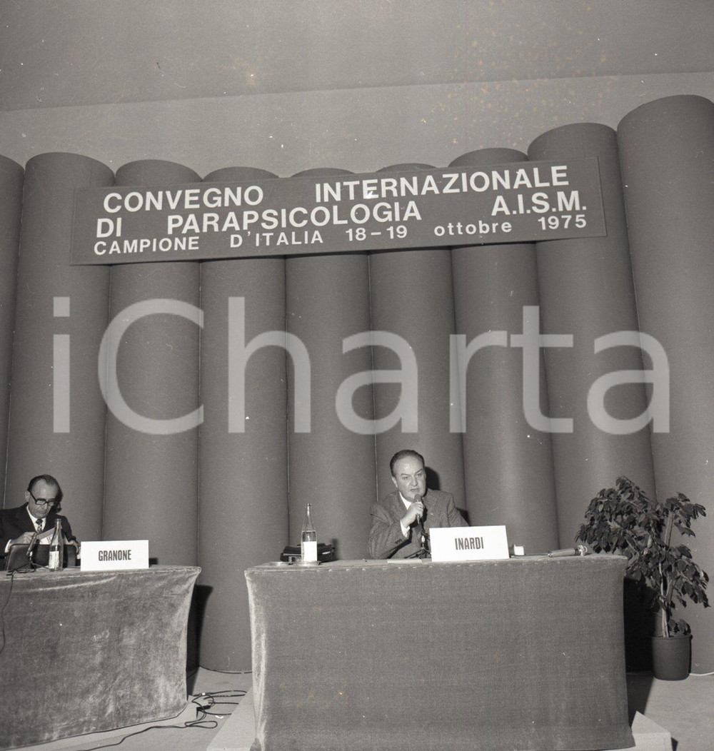 Fotografia d epoca originale 1975 CAMPIONE D ITALIA Inardi convegno parapsicologia AISM NEGATIVO ORIGINALE 2 1