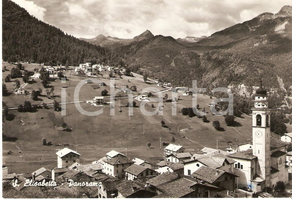 Cartolina originale da collezione 1972 SANTA ELISABETTA AG Panorama del paese Cartolina FG VG 1