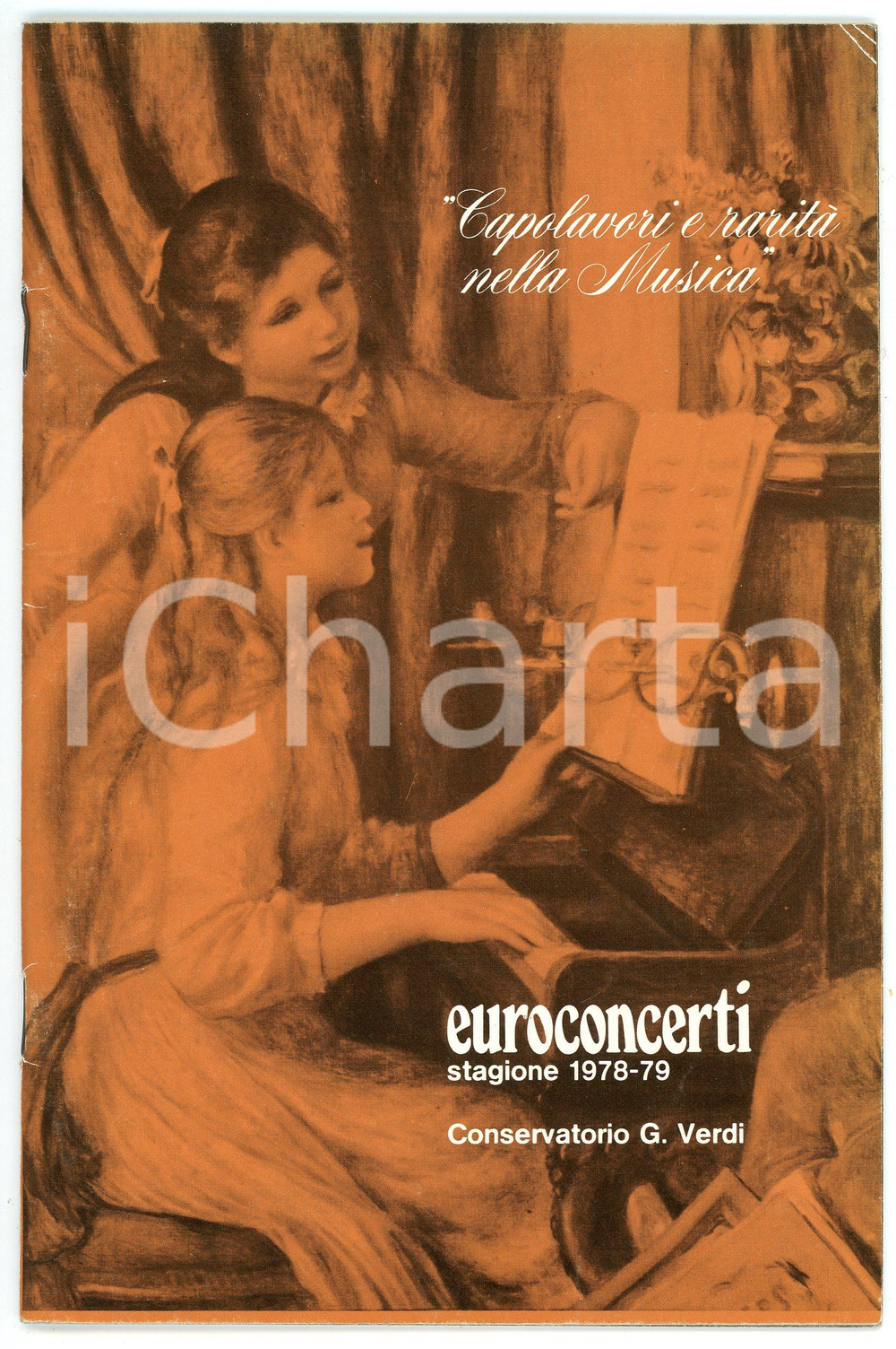 Libro, pubblicazione d epoca 197879 MILANO Conservatorio Giuseppe Verdi EUROCONCERTI Programma 1