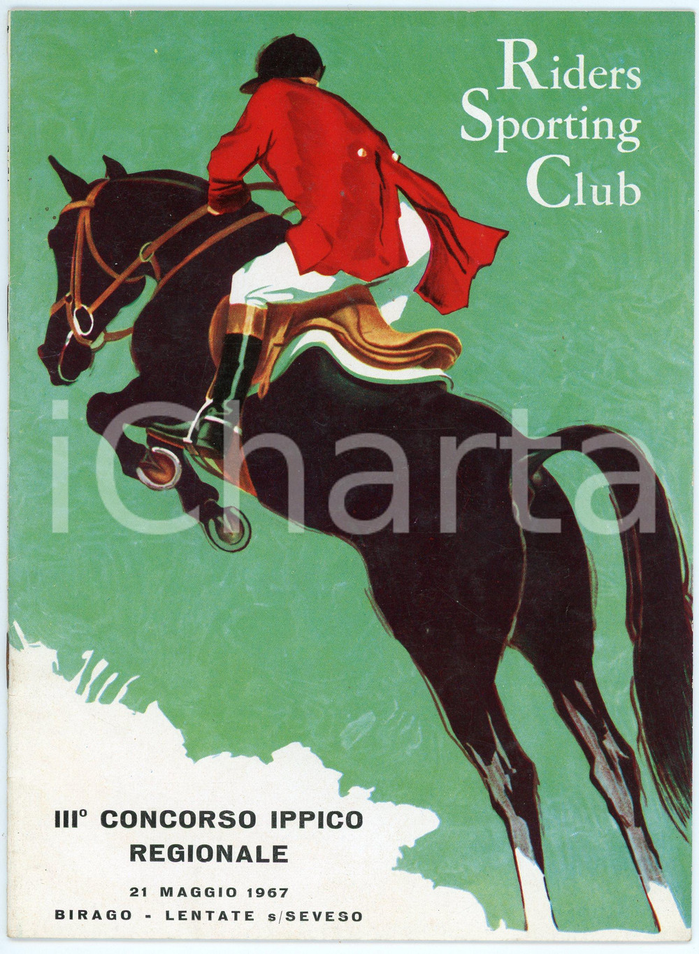 Libro, pubblicazione d epoca 1967 BIRAGO  LENTATE SUL SEVESO III° Concorso ippico RIDERS SPORTING CLUB 1