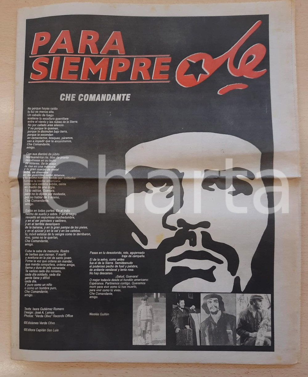 Giornale, rivista storica 1995 ca CUBA Para siempre CHE comandante  Giornale ILLUSTRATO ed. Verde Olivo 1