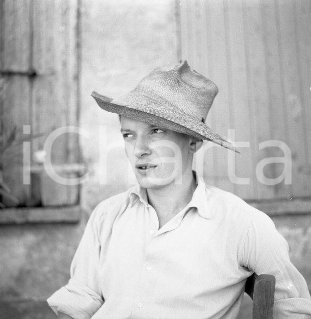 Fotografia d epoca originale 1950ca ALBERTO SORLINI Ritratto contadino della bassa bresciana NEGATIVO ORIG. 4 1