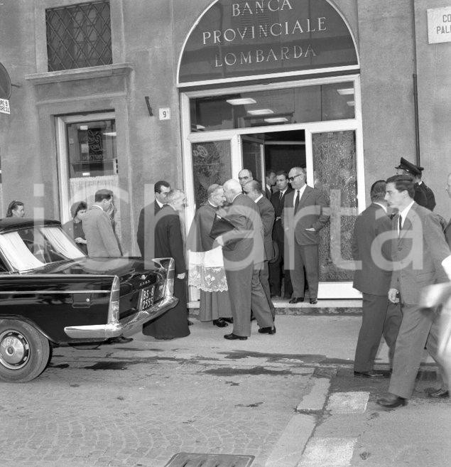 Fotografia d epoca originale 1964 BRESCIA Inaugurazione sede Banca Provinciale Lombarda NEGATIVO ORIGINALE 1