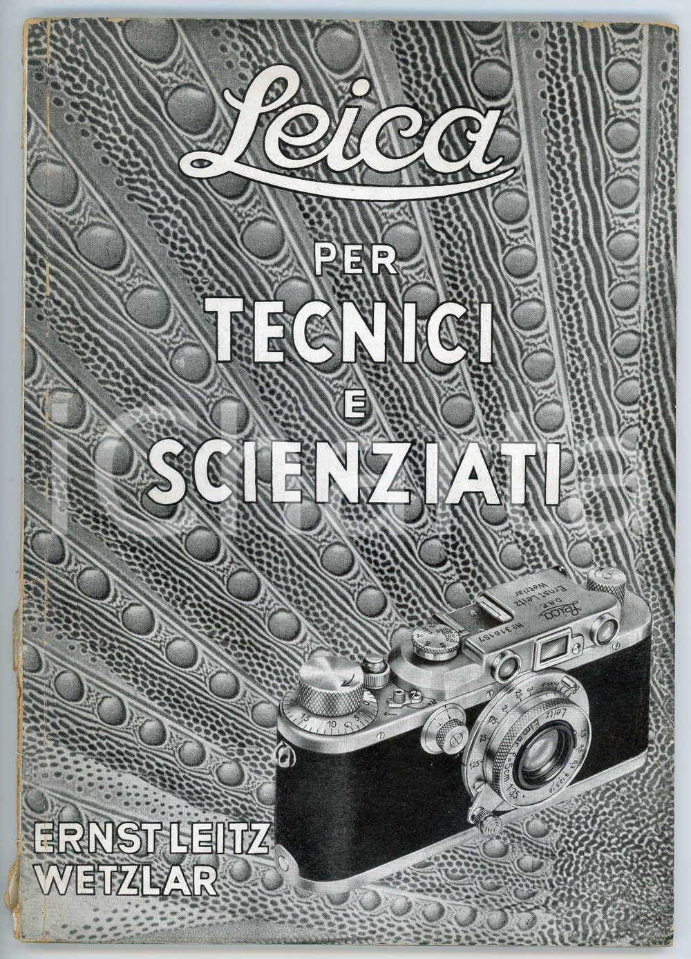 Materiale pubblicitario d’epoca 1939 Ernst LEITZ WETZLAR Leica per tecnici e scienziati  Listino nr. 7754 1