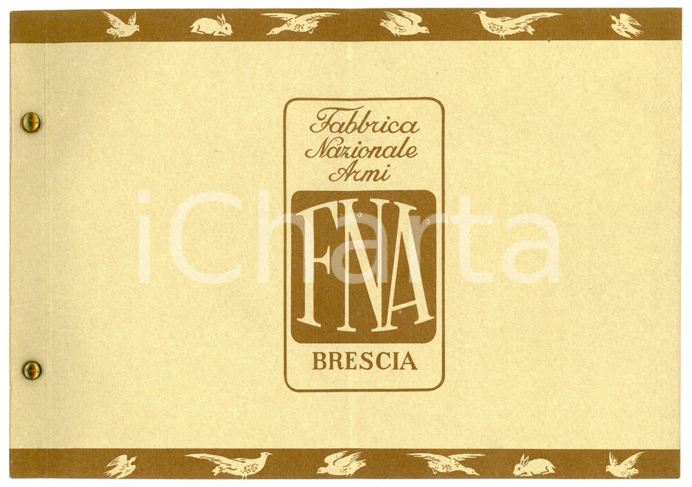 Materiale pubblicitario d’epoca 1952 BRESCIA Fabbrica Nazionale d Armi FNA Catalogo armi da caccia ILLUSTRATO 1