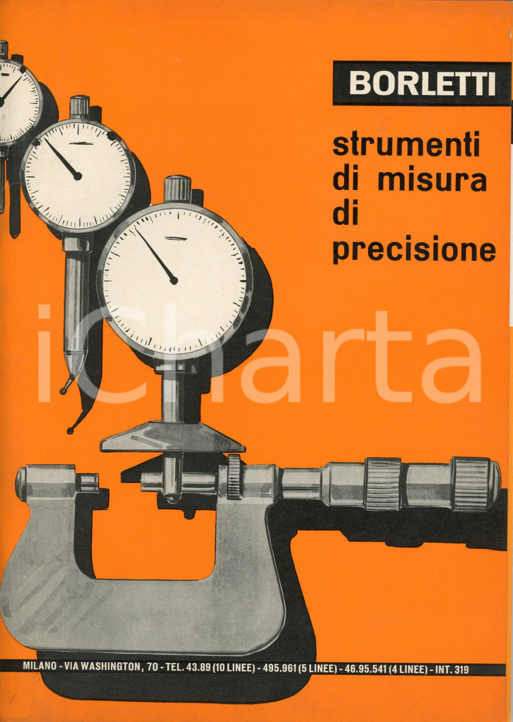 Libro, pubblicazione d epoca 1971 MILANO  BORLETTI Strumenti di misura e precisione  Catalogo illustrato 1
