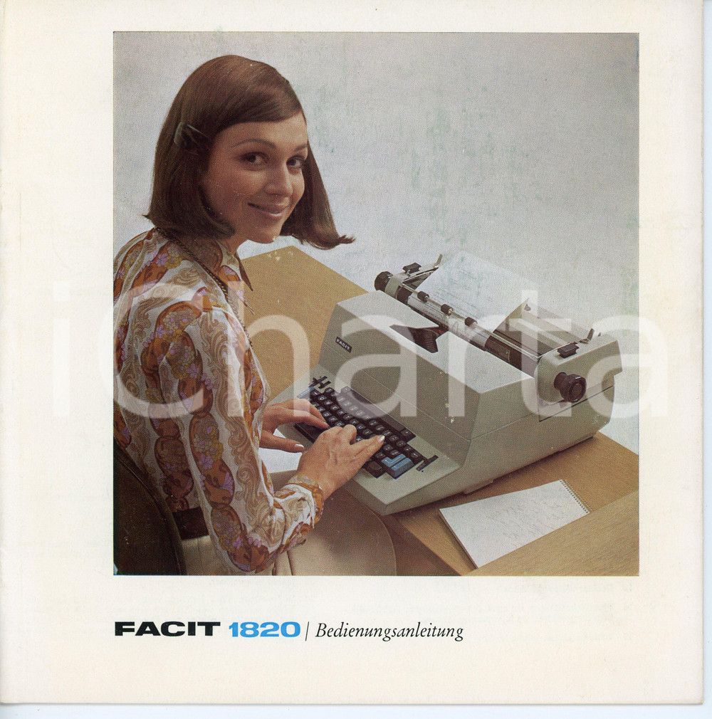 Libro, pubblicazione d epoca 1969 DEUTSCHLAND Typewriter FACIT 1820 Bedienungsanleitung  User manual 1