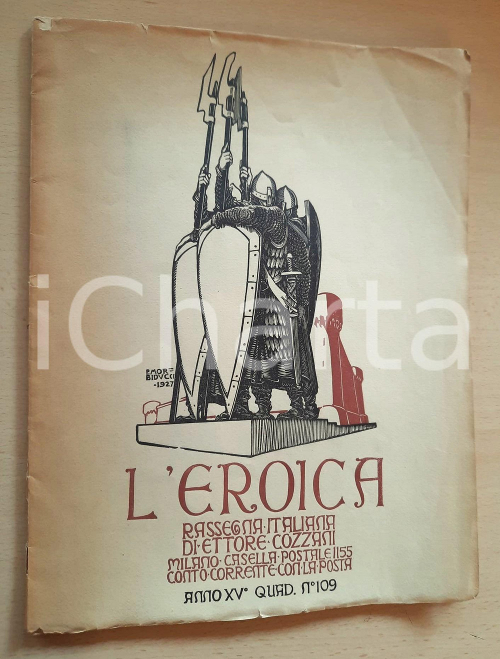 Giornale, rivista storica 1927 MILANO L EROICA  Rassegna di ETTORE COZZANI  Leonardo Bistolfi n°109 1