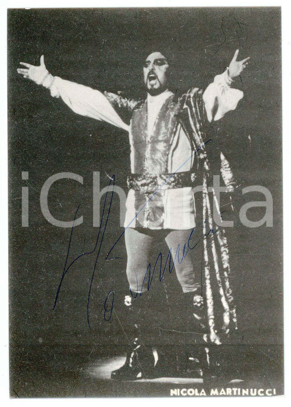 Autografo originale 1975 ca LIRICA Tenore Nicola MARTINUCCI  Foto seriale con AUTOGRAFO 1