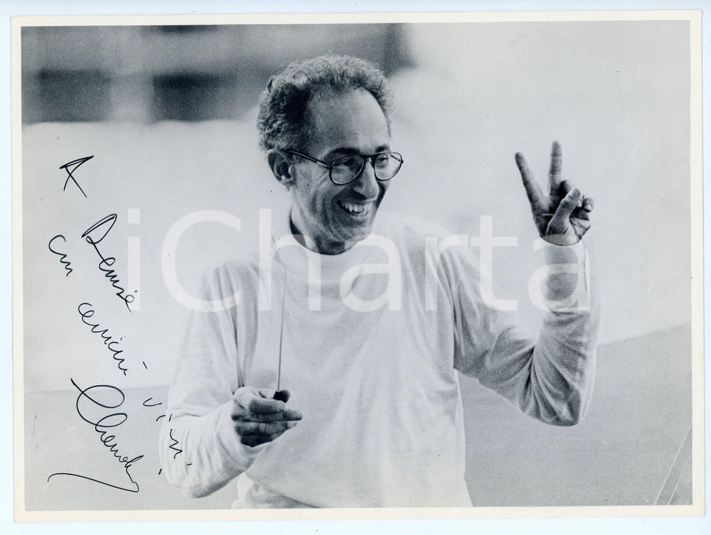 Autografo originale 1980 ca OPERA Claudio SCIMONE Direttore d orchestra  Foto seriale con AUTOGRAFO 1