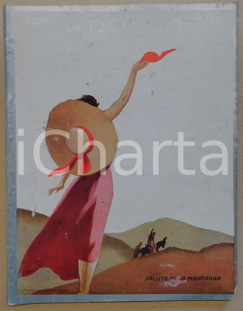 Giornale, rivista storica Settembre 1929 LA DONNA Anno XXVII Saluto alla montagna di DUDOVICH Rivista 1
