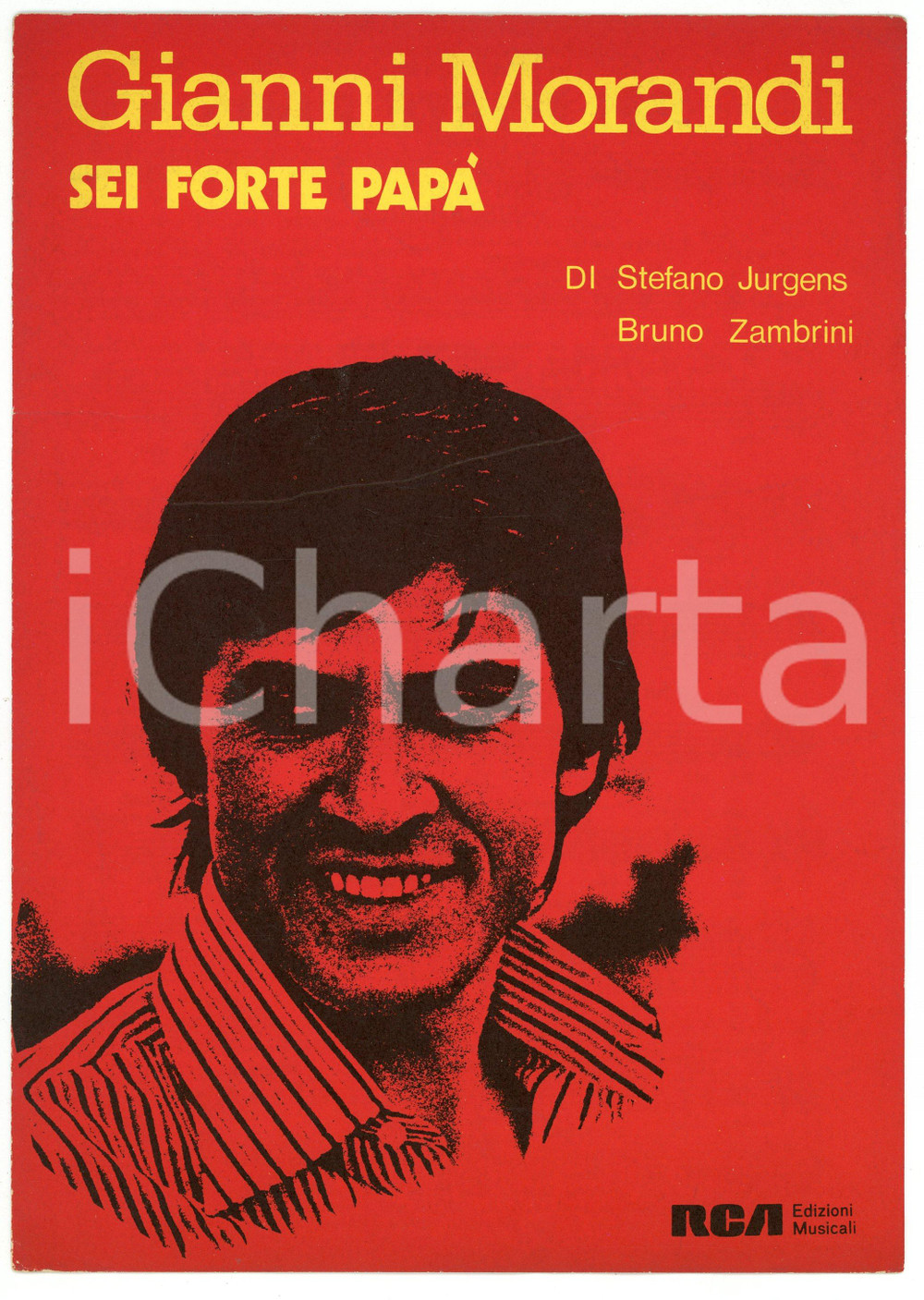 Oggetto da collezione cartaceo 1976 Gianni MORANDI Sei forte papà di Stefano JURGENS Bruno ZAMBRINI Ed. RCA 1