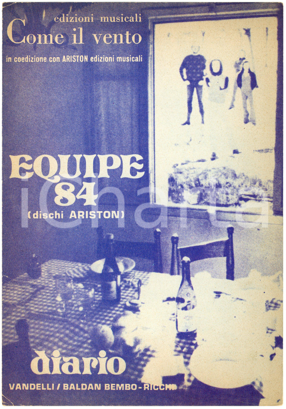 Oggetto da collezione cartaceo 1973 EQUIPE 84 Diario di Maurizio VANDELLI Dario BALDAN BEMBO e L. RICCHI 1