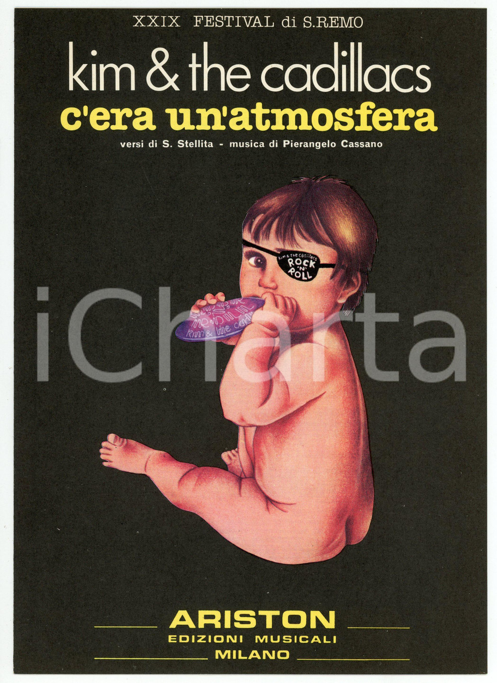 Oggetto da collezione cartaceo 1979 FESTIVAL DI SANREMO Kim & the Cadillacs C era un atmosfera  Spartito 1