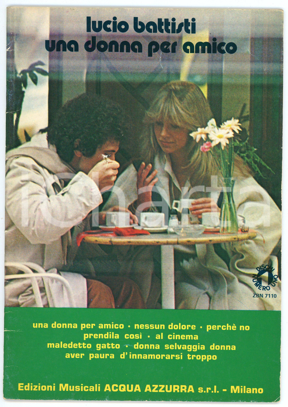 Libro, pubblicazione d epoca 1978 Lucio BATTISTI  MOGOL Una donna per amico  Pubblicazione con spartiti 1