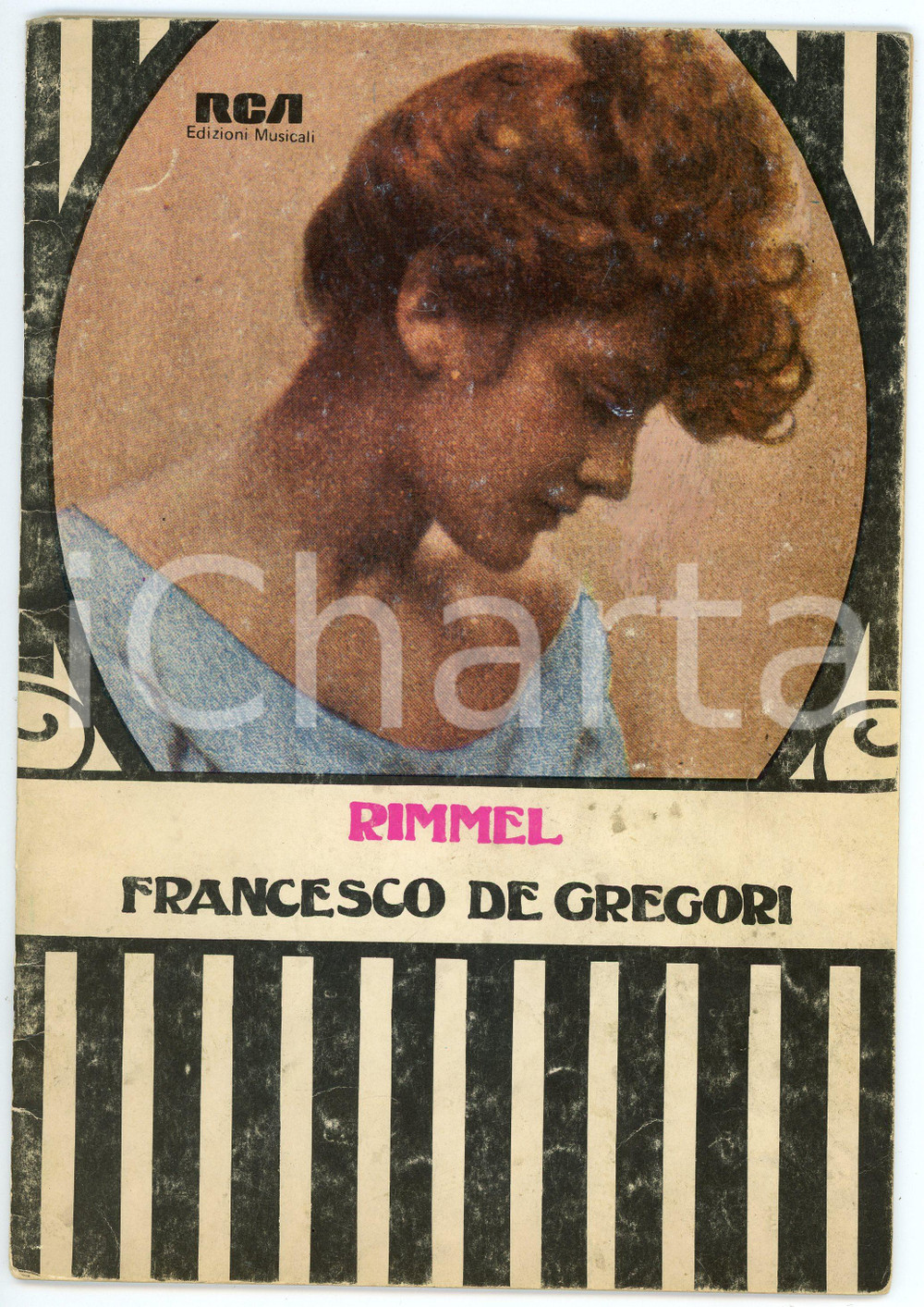 Libro, pubblicazione d epoca 1975 Francesco DE GREGORI Rimmel  Edizioni RCA Pubblicazione con spartiti 1