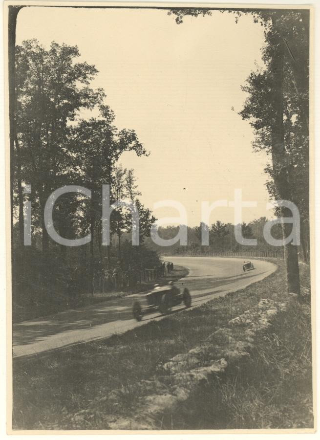 Fotografia d epoca originale 1925 ca AUTOMOBILISMO Circuito di MONZA  Una gara Foto 8x11 cm 6 1