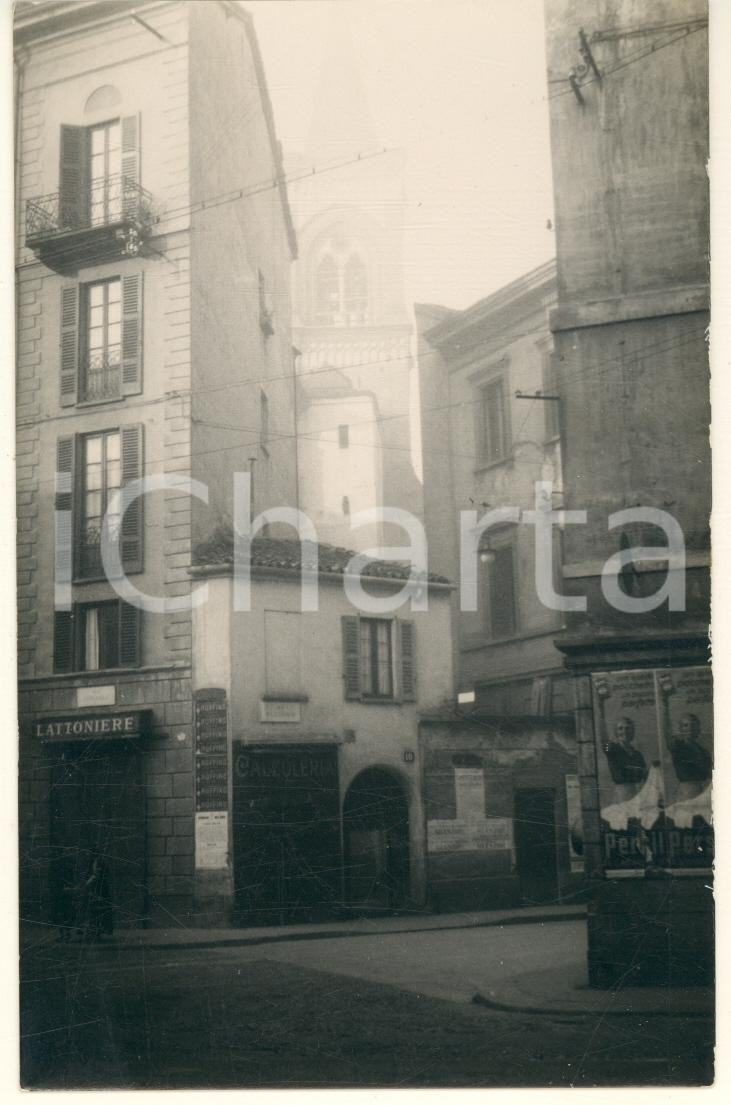 Fotografia d epoca originale 1940 ca MILANO SPARITA Via Ospedale /Via Bergamini  S. Antonio Foto 9x14 cm 1