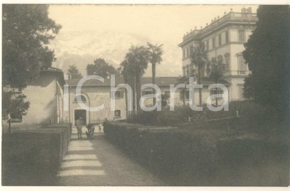 Fotografia d epoca originale 1920 ca BELLAGIO CO Villa GIULIA  e giardino Foto ANIMATA 14x9 cm 1