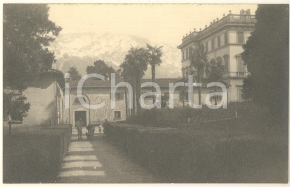Fotografia d epoca originale 1920 ca BELLAGIO CO Villa GIULIA  e giardino Foto ANIMATA 14x9 cm 1