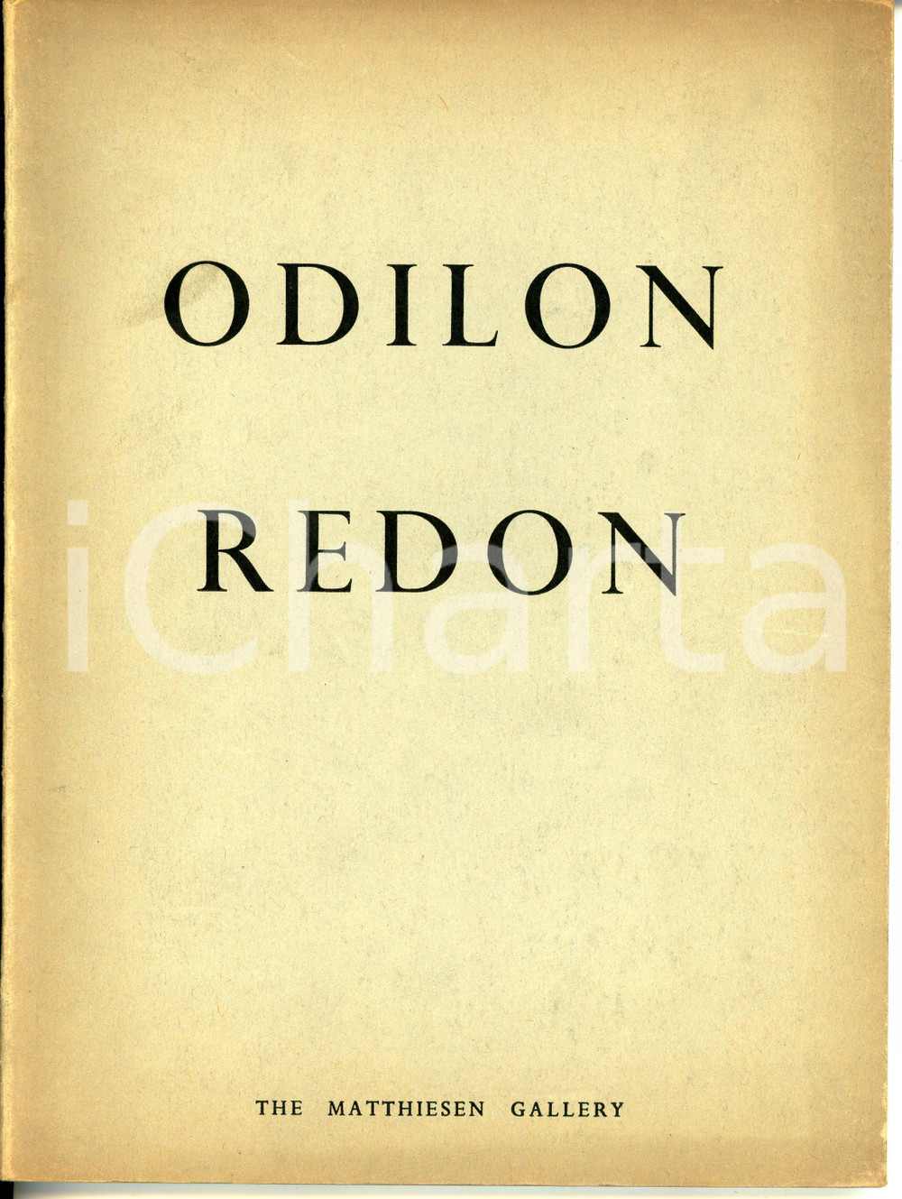 Libro, pubblicazione d epoca 1959 LONDON Matthiesen Gallery  Odilon REDON 1840  1916 Catalogue 1