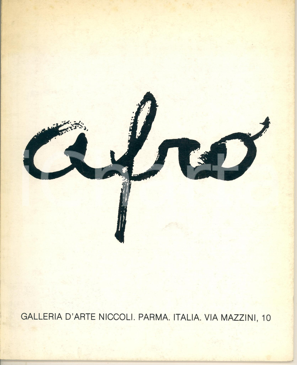 Libro, pubblicazione d epoca 1980 PARMA Galleria d Arte NICCOLI  Mostra AFRO Catalogo ILLUSTRATO 1