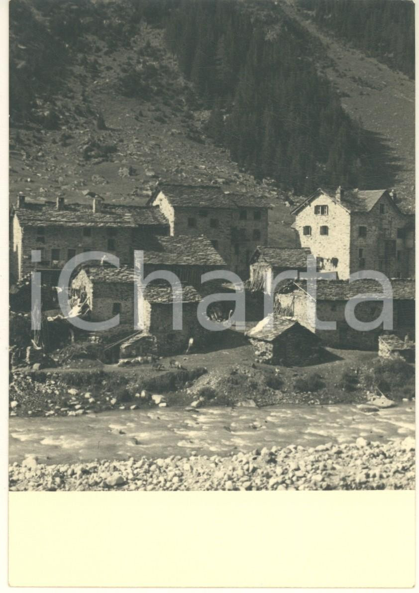 Fotografia d epoca originale 1950 ca CHIAREGGIO / CHIESA IN VALMALENCO Il borgo  Foto VINTAGE 10x15 cm 1