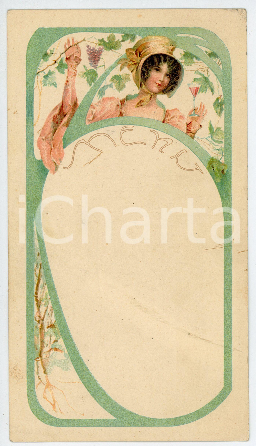 Oggetto da collezione cartaceo 1920 ca SWITZERLAND Chocolat au lat suisse F. L. CAILLERS Menu 11x20 cm 1