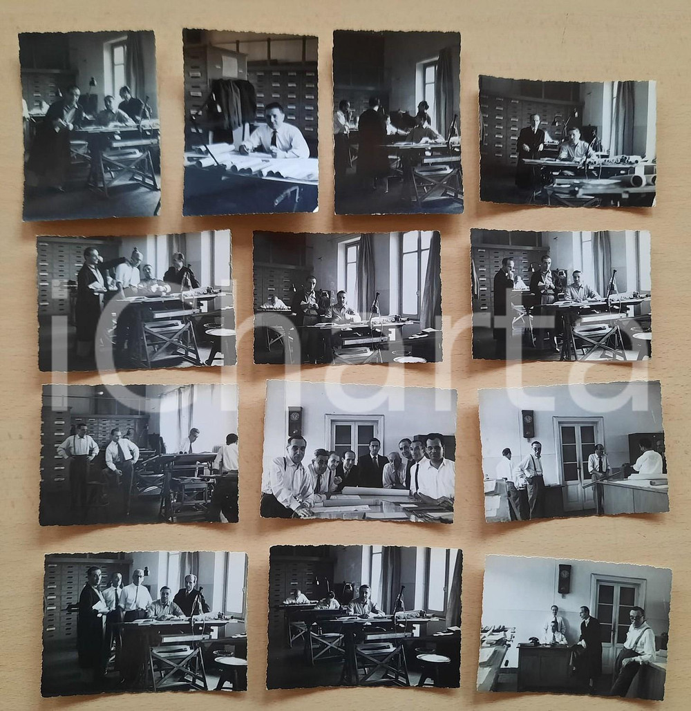 Fotografia d epoca originale 1956 GENOVA Studio di architettura  Vita in ufficio Lotto 13 foto 10x7 cm 1
