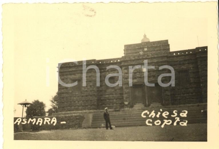 Fotografia d epoca originale 1935 ca AOI ASMARA ERITREA Architettura  Chiesa copta  Foto ANIMATA 10x7 cm 1