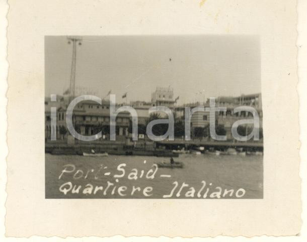 Fotografia d epoca originale 1935 ca PORT SAID EGITTO Quartiere italiano  Veduta  Foto ANIMATA 7x6 cm 1