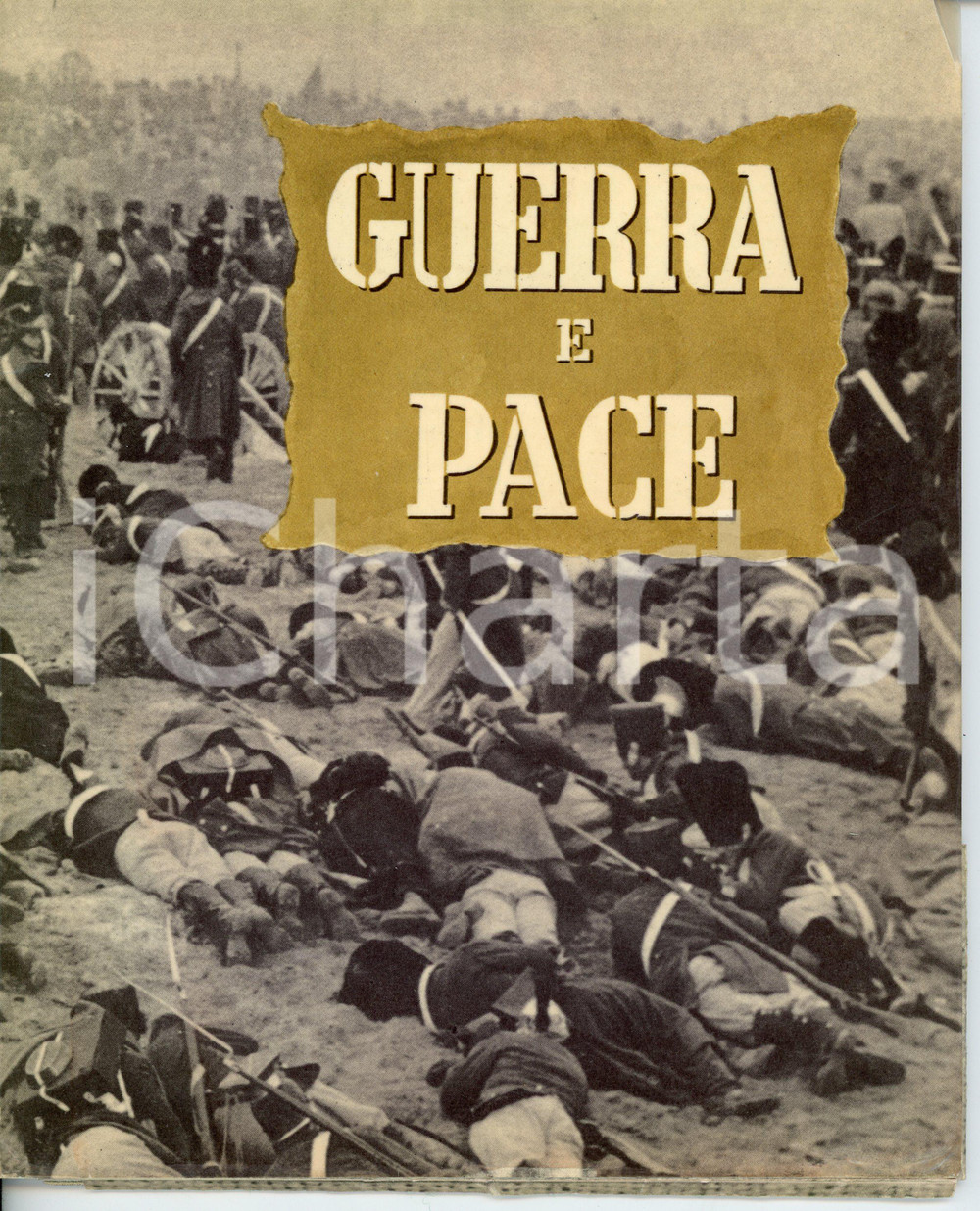 Materiale pubblicitario d’epoca 1956 GUERRA E PACE / WAR AND PEACE di Kind VIDOR Cartella stampa 1